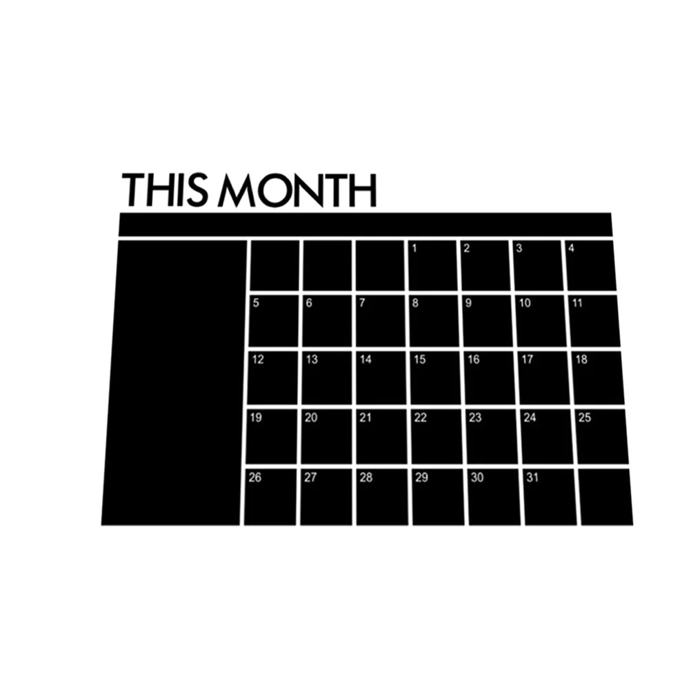 Calendar Blackboard Stickers Easy to Use Removable Erase Space-saving Home Accessory Household Pvc Planner White Multi-function
Calendar Blackboard Stickers Easy to Use Removable Erase Space-saving Home Accessory Household Pvc Planner White Multi-function