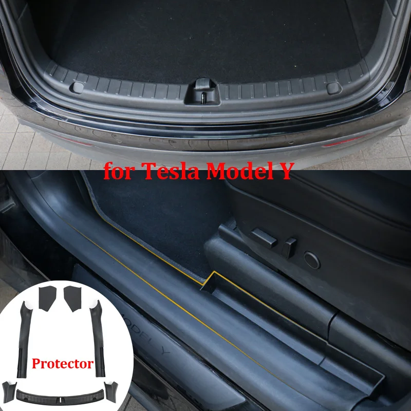 For Tesla Model Y 2023 Accessories Front Door Sill Trim Protector Cover ModelY Trunk Sill Plate Guards TPE Rubber Interior Parts
For Tesla Model Y 2023 Accessories Front Door Sill Trim Protector Cover ModelY Trunk Sill Plate Guards TPE Rubber Interior Parts