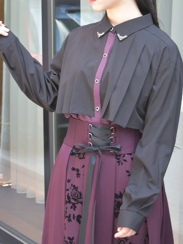 Axes Femme Chic Long Sve Women's irt Metal Collar Tip Decoration Faionable Clean Line Polyester Blend Casual Wear
Axes Femme Chic Long Sve Women's irt Metal Collar Tip Decoration Faionable Clean Line Polyester Blend Casual Wear