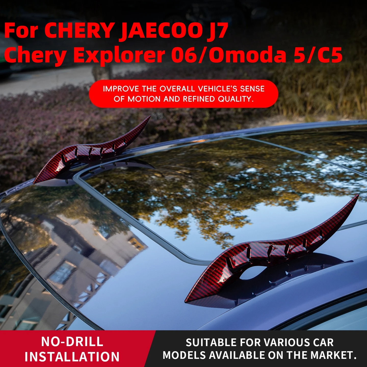 Carbon Fiber Look Spoiler Decoration For CHERY JAECOO J7/Chery Explorer 06/Omoda 5/C5 Accessories Cool High-Strength Adhesive
Carbon Fiber Look Spoiler Decoration For CHERY JAECOO J7/Chery Explorer 06/Omoda 5/C5 Accessories Cool High-Strength Adhesive