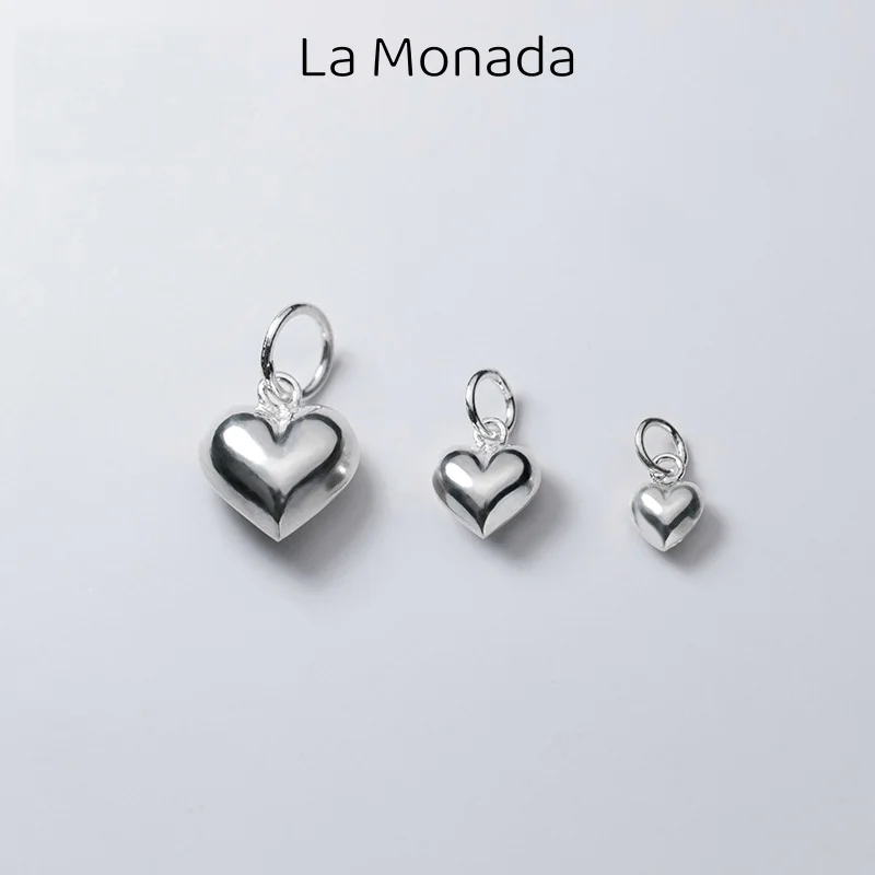 925 Silver Charms Heart Charms DIY Pendant Necklace Accessries Jewelry Three Dimensional Charm Pendant Handmade DIY
925 Silver Charms Heart Charms DIY Pendant Necklace Accessries Jewelry Three Dimensional Charm Pendant Handmade DIY