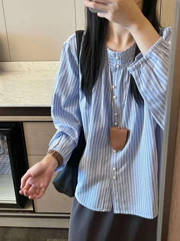 Unique Vertical Stripes Women's Shirt Spring Fashion Early Spring High-End Sensation Chic Top French Style Loose Fit Long Sle...
Unique Vertical Stripes Women's Shirt Spring Fashion Early Spring High-End Sensation Chic Top French Style Loose Fit Long Sle...