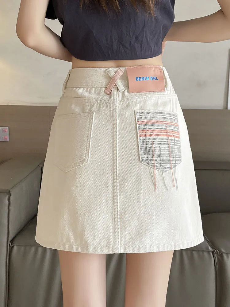 High Waist A-Line Skirt Women's Denim Half-length Slimming Versatile Short Skirt Korean Style Commute Anti-static Jeans
High Waist A-Line Skirt Women's Denim Half-length Slimming Versatile Short Skirt Korean Style Commute Anti-static Jeans