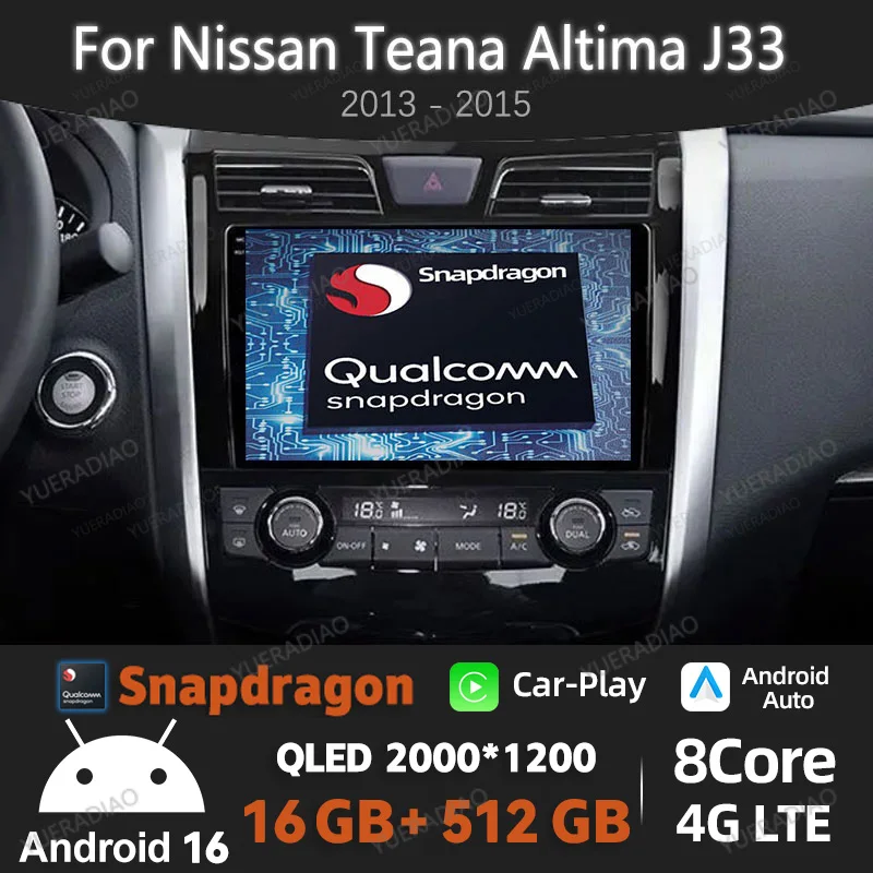 Android 16 Car Radio For Nissan Teana Altima J33 2013 - 2015 Multimedia Stereo Video Player 4G WIFI 2DIN Head Unit GPS NAVI BT
Android 16 Car Radio For Nissan Teana Altima J33 2013 - 2015 Multimedia Stereo Video Player 4G WIFI 2DIN Head Unit GPS NAVI BT