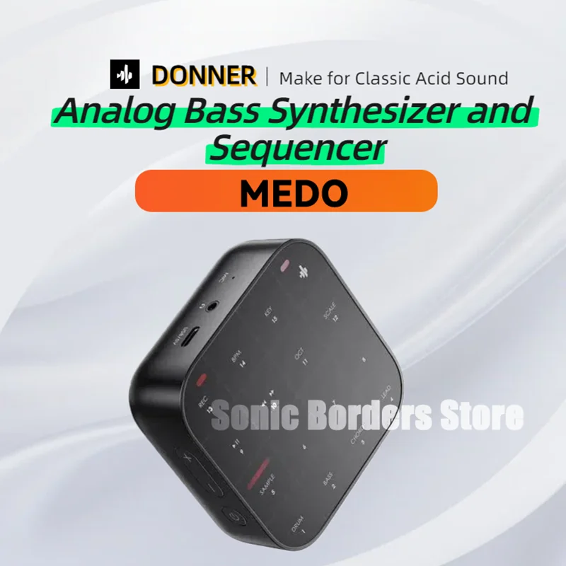 Donner MEDO Bluetooth MIDI Controller - Portable Music Keyboard with Looper/Synth, Multi-Device Support & Silicone Sleeve