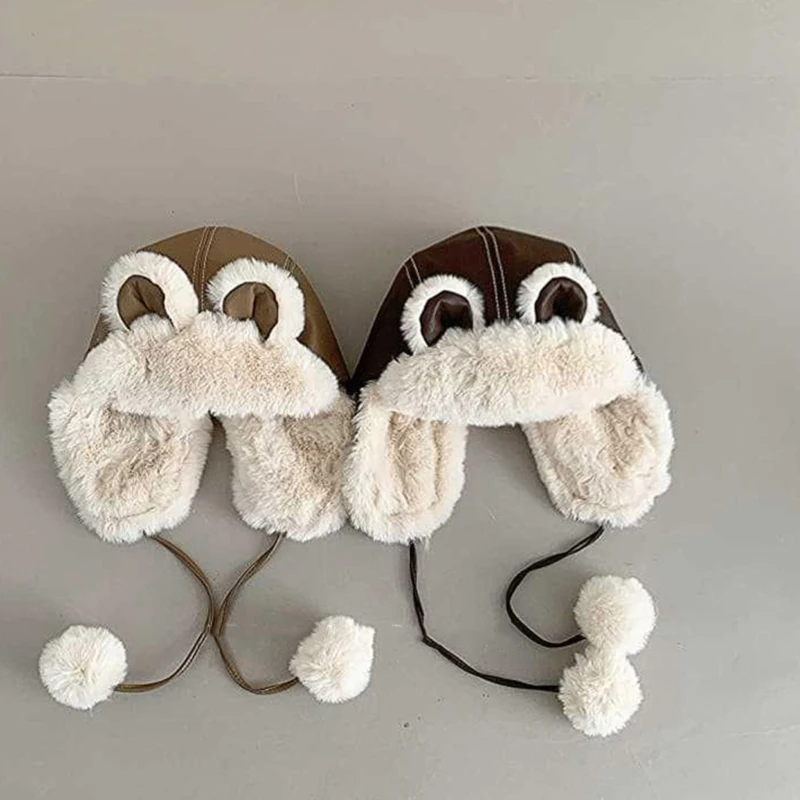 Kids Winter Earflap Hat Bear Ears Designs Winte Warm Hat PU Leather Windproof Warm Lining Adjustable Strap Ages 6 to 12
Kids Winter Earflap Hat Bear Ears Designs Winte Warm Hat PU Leather Windproof Warm Lining Adjustable Strap Ages 6 to 12