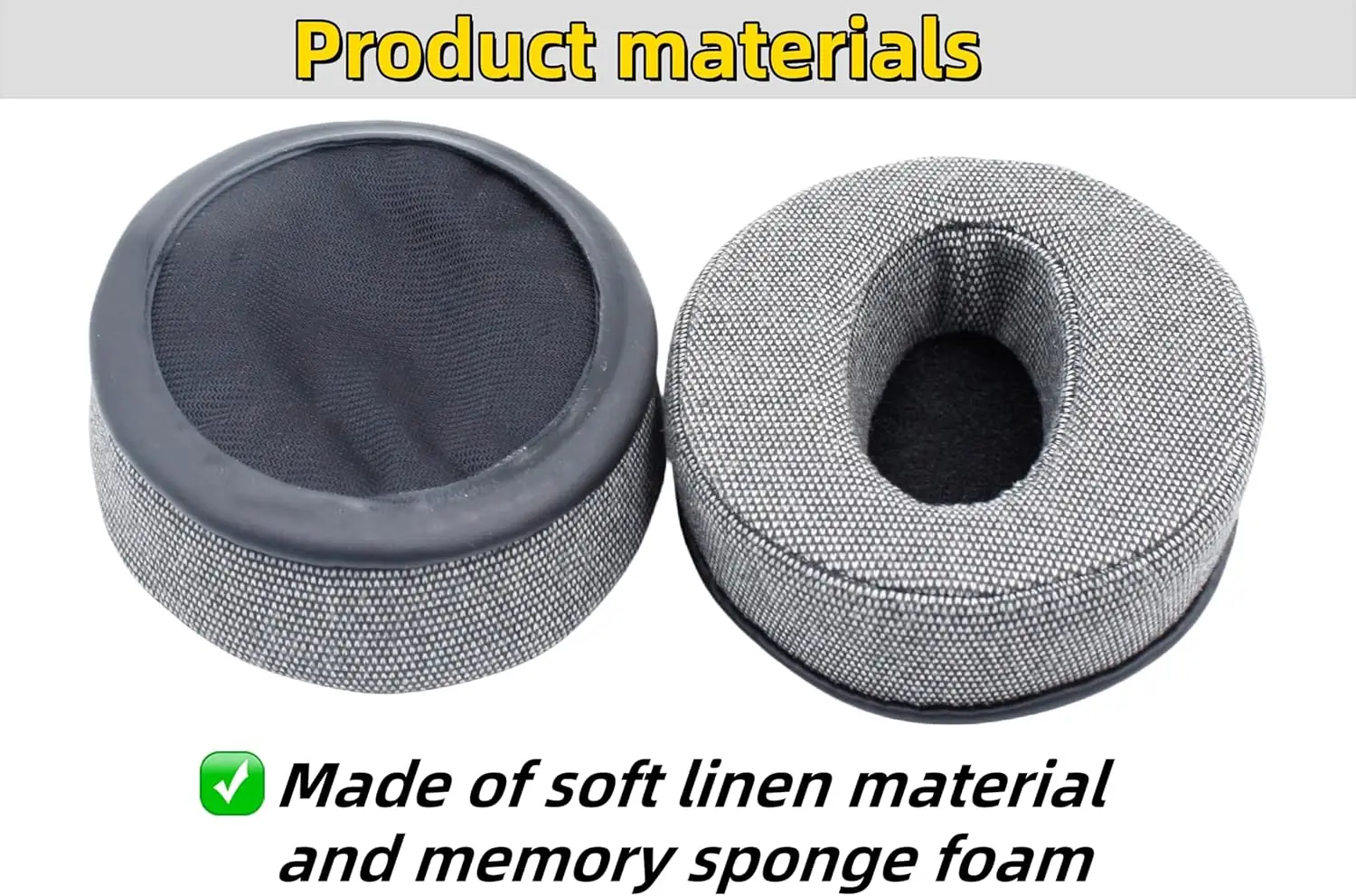 Replacement ear pads for Sennheiser HD4.50BT HD4.50BTNC HD4.40BT HD400S HD350BT earphones, linen material and memory foam
Replacement ear pads for Sennheiser HD4.50BT HD4.50BTNC HD4.40BT HD400S HD350BT earphones, linen material and memory foam