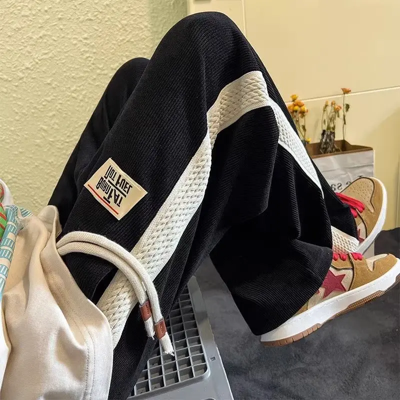 Spring Autumn New Fashion Elastic Waist Drawstring Patchwor Color Blocking Men's Clothing Pockets Loose All-match Straight Pant
Spring Autumn New Fashion Elastic Waist Drawstring Patchwor Color Blocking Men's Clothing Pockets Loose All-match Straight Pant