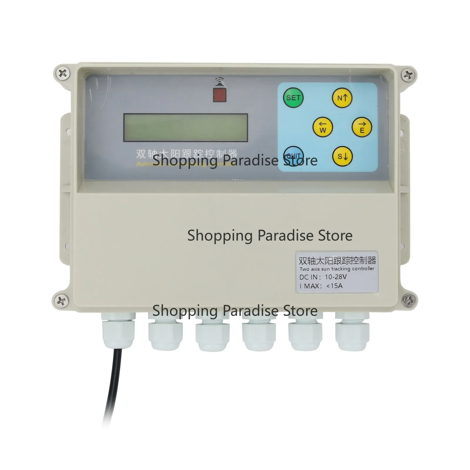 Dual Axis Solar Tracker Controller, Remote Control, Wind Speed Sensor, DC Dual Axis Gimbal for Solar Tracking