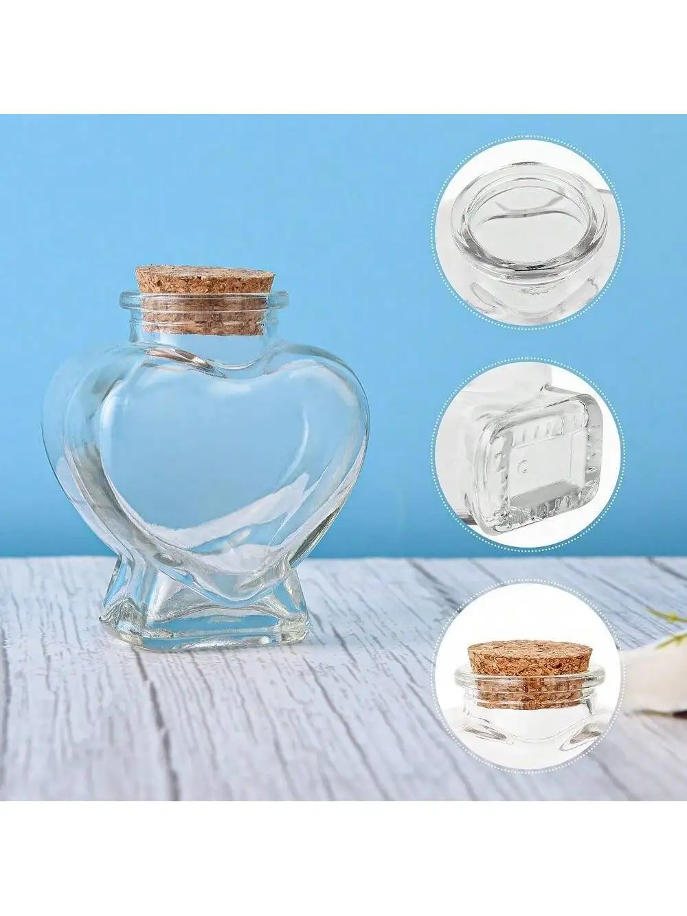 1Pc Empty Mini Glass Heart-Shaped Bottles With Cork Stoppers, Small Glass Bottles Jars For DIY Art Crafts Projects Decoration Pa
1Pc Empty Mini Glass Heart-Shaped Bottles With Cork Stoppers, Small Glass Bottles Jars For DIY Art Crafts Projects Decoration Pa