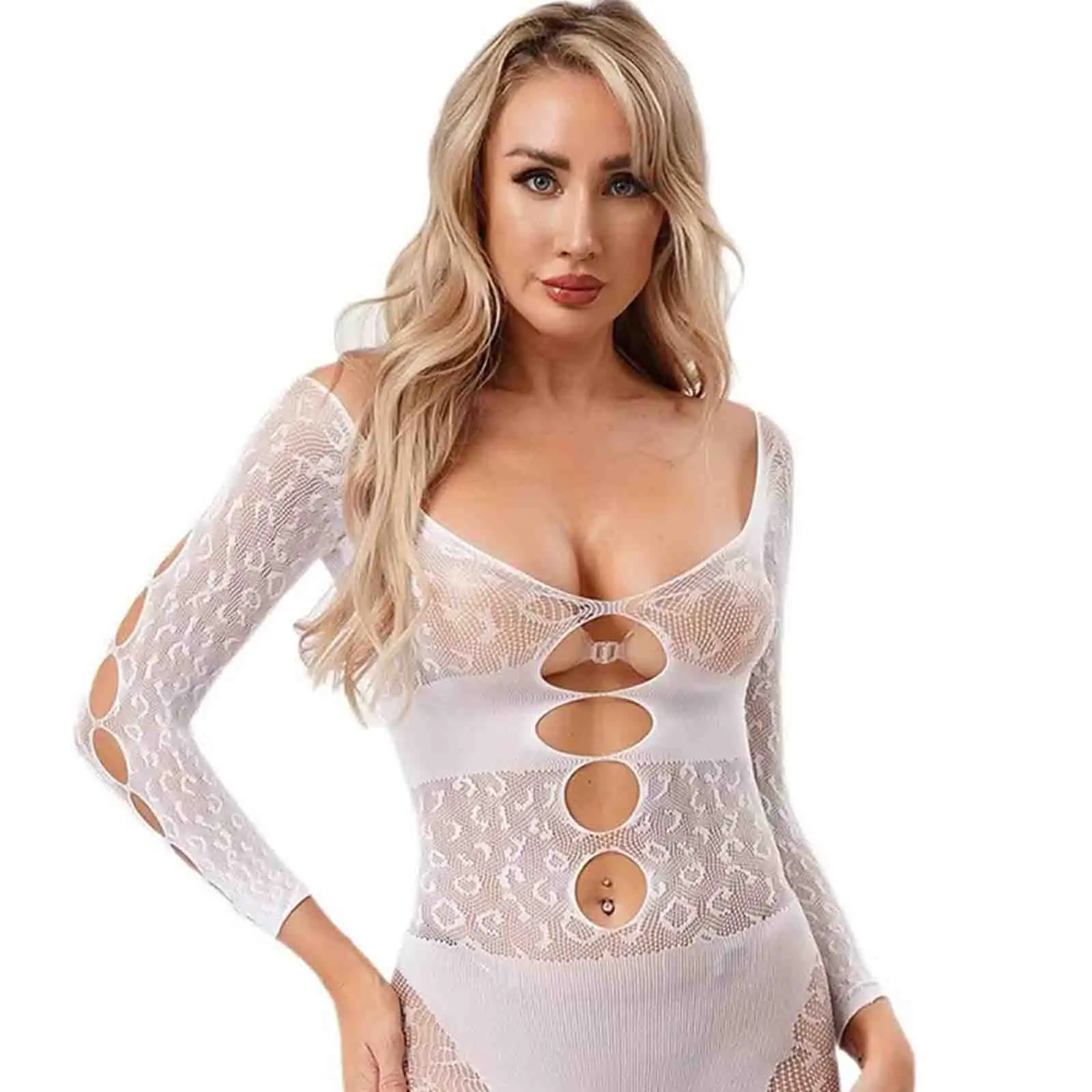 Adult Women Couple's Temptation Body-stockings Leggings Long Sleeve Hollow Out Fishnet Catsuit for Erotic Role Play Nightwear
Adult Women Couple's Temptation Body-stockings Leggings Long Sleeve Hollow Out Fishnet Catsuit for Erotic Role Play Nightwear