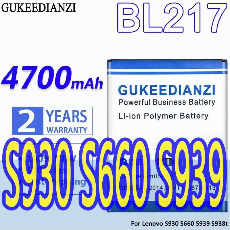 Environmentally Friendly BL217 For Lenovo S930 S660 S939 S938t Reliable Power Mobile Phone Battery 4700Mah
Environmentally Friendly BL217 For Lenovo S930 S660 S939 S938t Reliable Power Mobile Phone Battery 4700Mah
