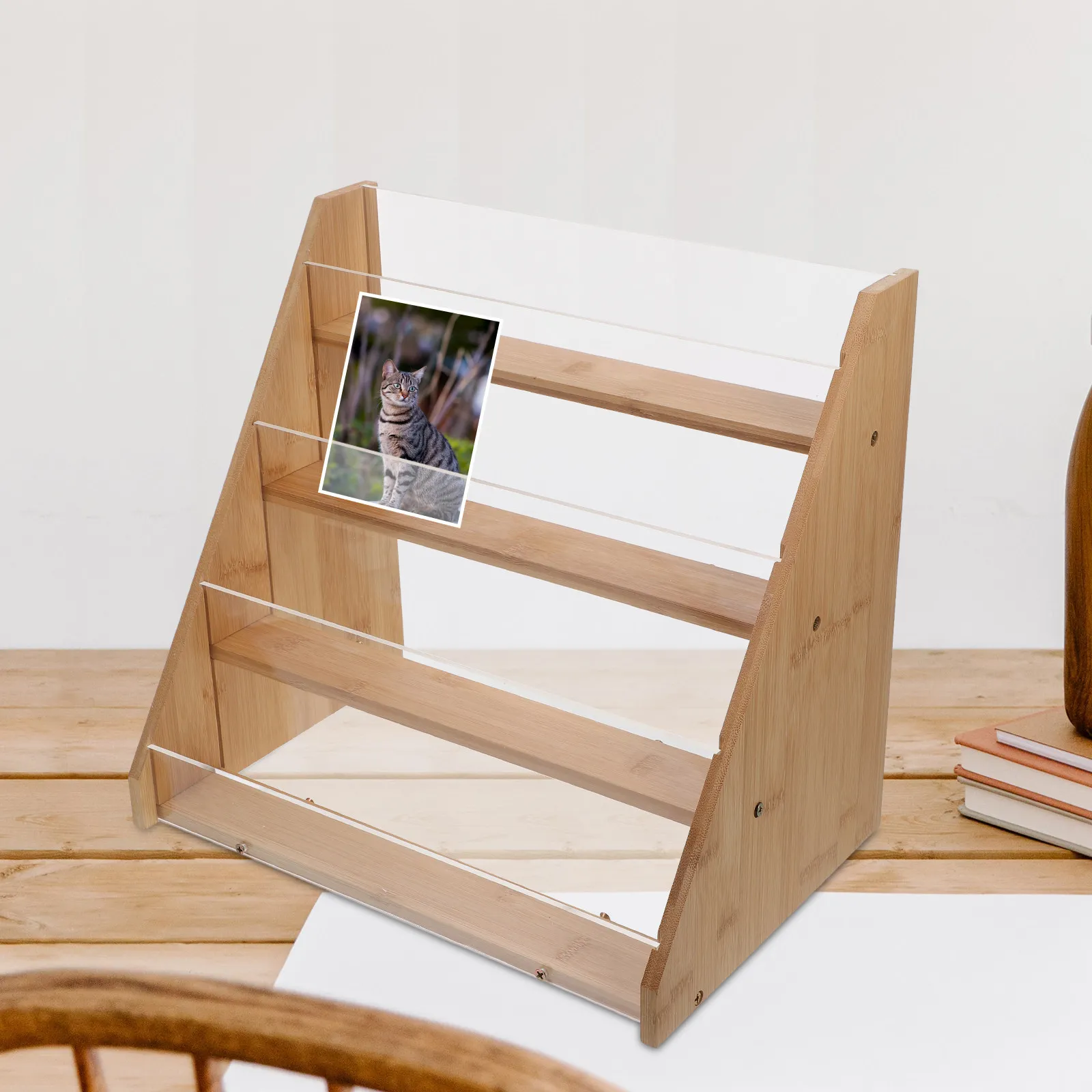 Greeting Card Display Stand Bamboo Acrylic Multi-Tier Organizer for Postcards Photos Business Cards Tabletop Wedding Birthday
Greeting Card Display Stand Bamboo Acrylic Multi-Tier Organizer for Postcards Photos Business Cards Tabletop Wedding Birthday