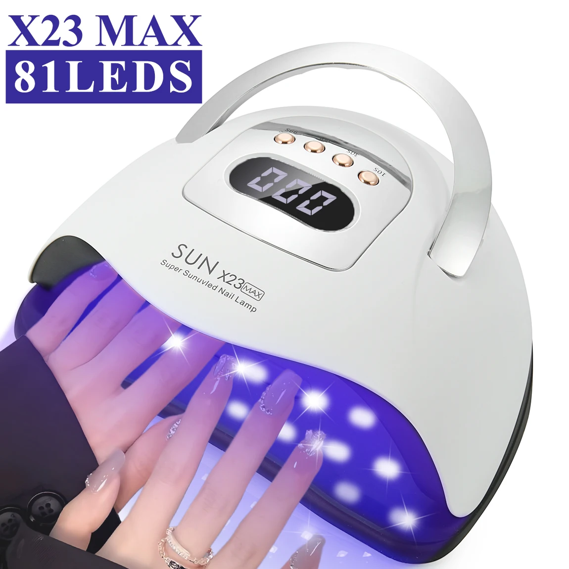 New 320W SUN X23 MAX Nail Lamp For Nails UV 81LEDS Lamp For Manicure Dryer For Nails Lamp Gel Polish Curing Lamp Tools
New 320W SUN X23 MAX Nail Lamp For Nails UV 81LEDS Lamp For Manicure Dryer For Nails Lamp Gel Polish Curing Lamp Tools