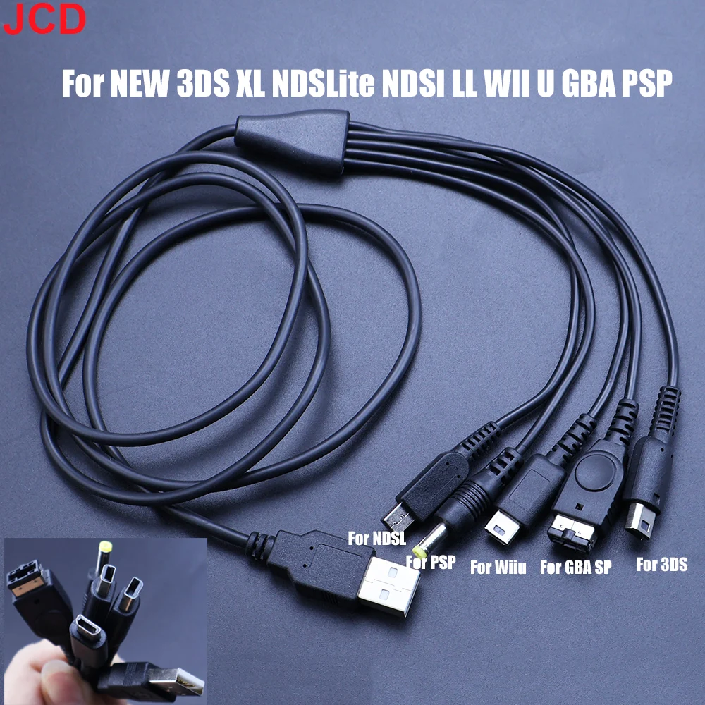 JCD 5 in 1 USB Charging Cable For New 3DS XL NDS Lite NDSI LL WII U Charger For GBA For PSP 1000/ 2000 3000 Gaming Cable
JCD 5 in 1 USB Charging Cable For New 3DS XL NDS Lite NDSI LL WII U Charger For GBA For PSP 1000/ 2000 3000 Gaming Cable