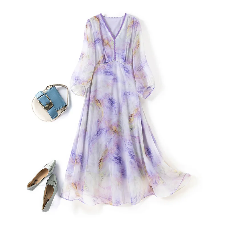 Plump girls plus size women's French tea break purple blue dress Autumn 2023 new slim fit slimming chiffon dress
Plump girls plus size women's French tea break purple blue dress Autumn 2023 new slim fit slimming chiffon dress