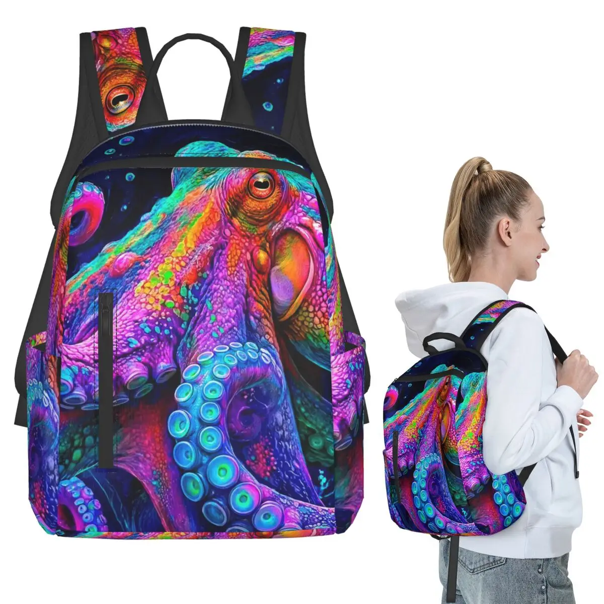 Dreamy Neon Octopus Backpack Student BookBag Children School Bag Laptop Shoulder Bags Boys Girls
Dreamy Neon Octopus Backpack Student BookBag Children School Bag Laptop Shoulder Bags Boys Girls