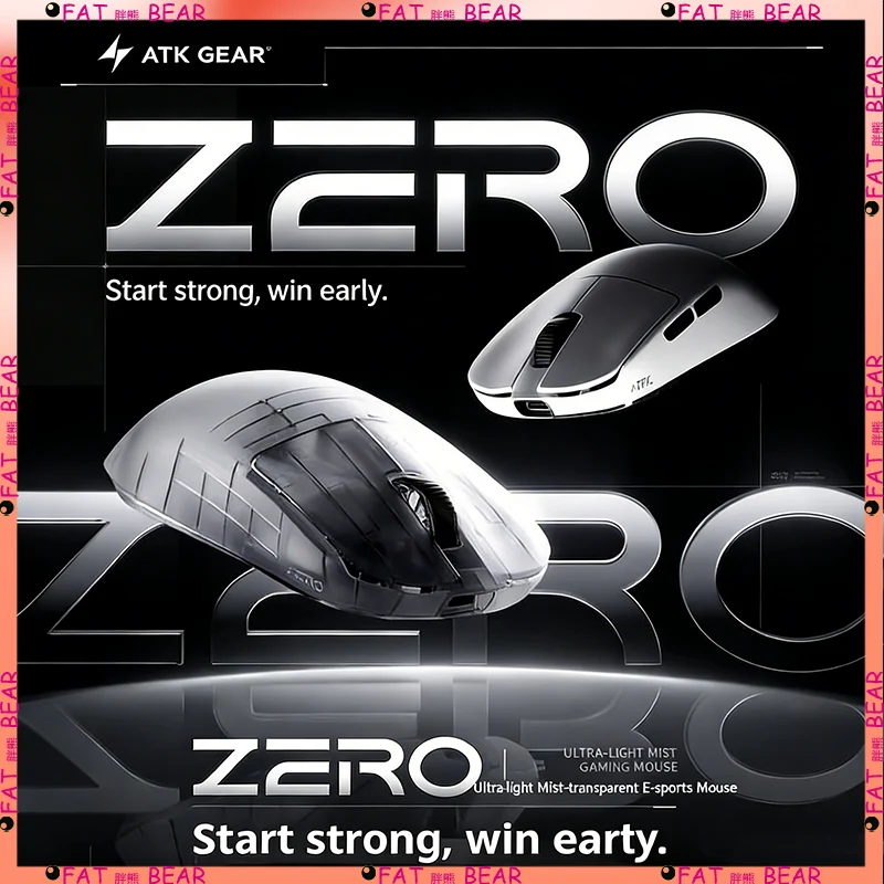 ATK ZERO Lightweight Gaming Mouse 39g Ergonomic Dual-Mode Wired/Wireless 8000Hz PAW3950 Ultra for Esports
ATK ZERO Lightweight Gaming Mouse 39g Ergonomic Dual-Mode Wired/Wireless 8000Hz PAW3950 Ultra for Esports