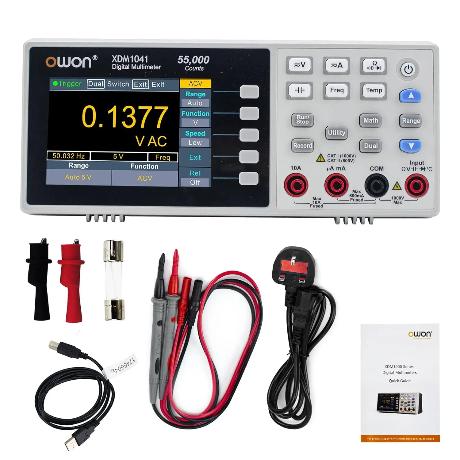 Portable Digital Multimeter Auto Ranging XDM1241 3.5in Desktop Tester 55000 Counts
Portable Digital Multimeter Auto Ranging XDM1241 3.5in Desktop Tester 55000 Counts