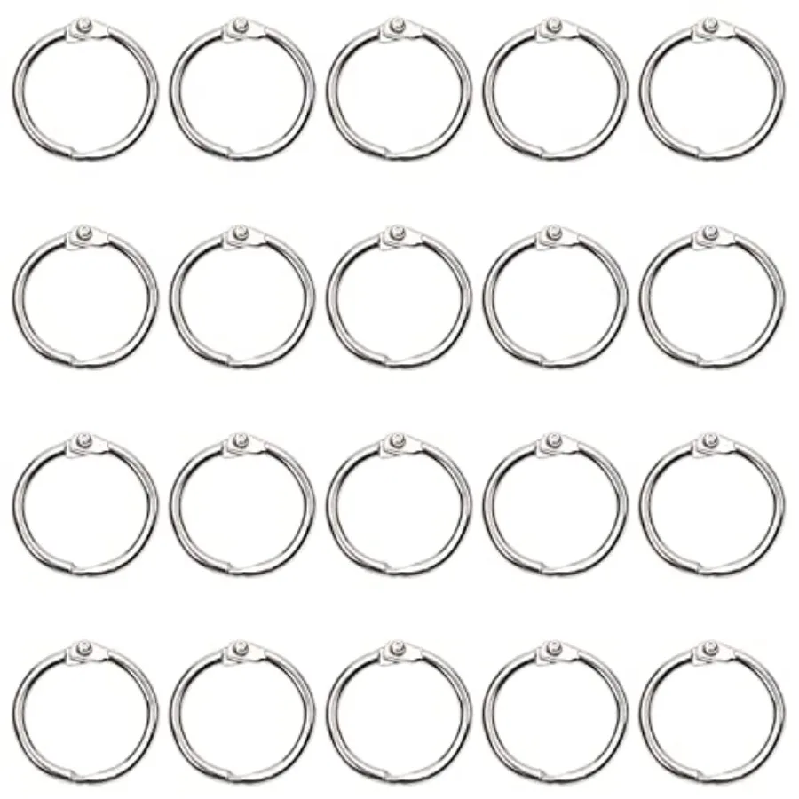 Metal Loose Leaf Binder Rings 20PCS 0.6Inch for Scrapbook Reports School Office Classroom Teacher Student Project Keychain Card
Metal Loose Leaf Binder Rings 20PCS 0.6Inch for Scrapbook Reports School Office Classroom Teacher Student Project Keychain Card