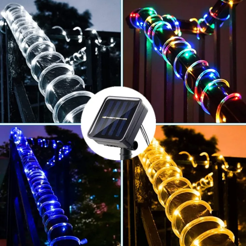 Outdoor 8 Modes Solar Tube Rope Led Light 20M/10M/5M Garden Christmas Decoration Fairy String Light Wedding Party Led Lamp
Outdoor 8 Modes Solar Tube Rope Led Light 20M/10M/5M Garden Christmas Decoration Fairy String Light Wedding Party Led Lamp