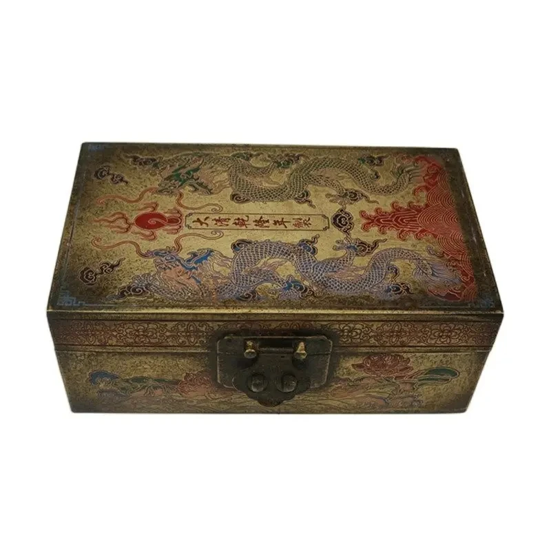 Chinese Old Court Refinement Treasure Chest Copper Storage Box Brass Painting Jewelry Box
Chinese Old Court Refinement Treasure Chest Copper Storage Box Brass Painting Jewelry Box