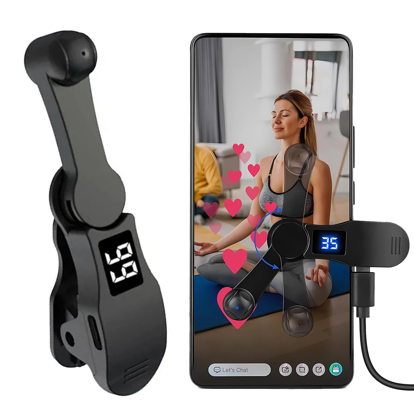 Digital Auto Screen Clicker Automatic Phone Screen Tapper 108 Gears USB Auto Clicker Device 180° Rotation for Smart Phone Apps
Digital Auto Screen Clicker Automatic Phone Screen Tapper 108 Gears USB Auto Clicker Device 180° Rotation for Smart Phone Apps