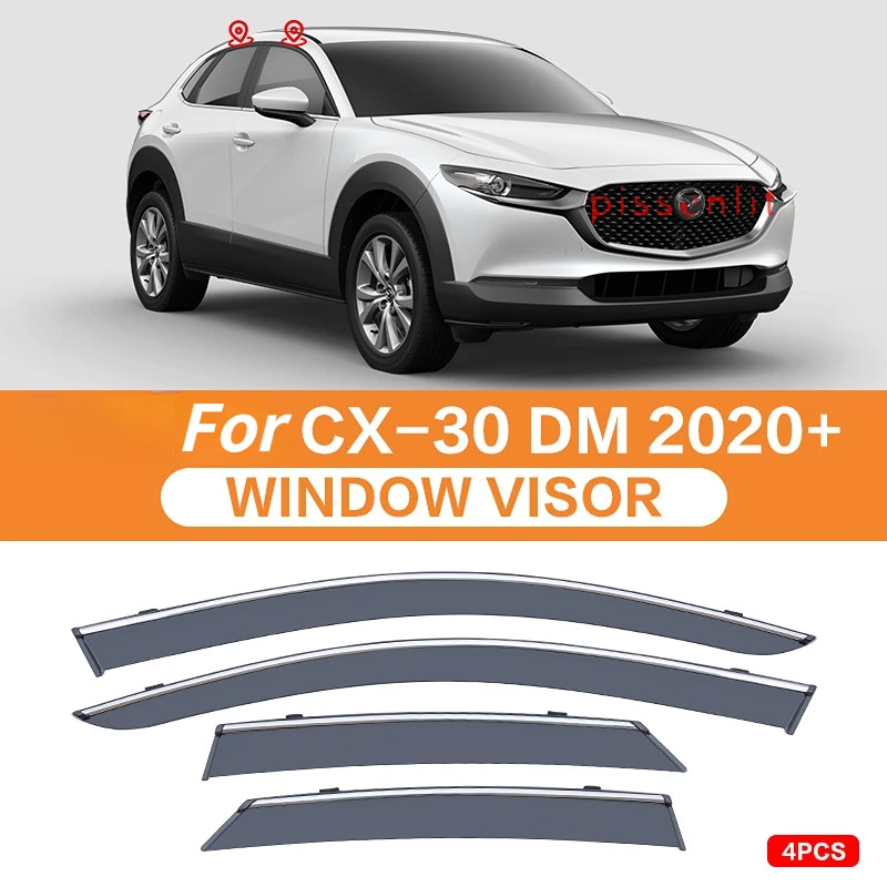 For Mazda CX-30 DM 2020-2022 Outer Trim Chrome Accessories Window Visors Weathershields Wind Rain Guard Deflectors
For Mazda CX-30 DM 2020-2022 Outer Trim Chrome Accessories Window Visors Weathershields Wind Rain Guard Deflectors