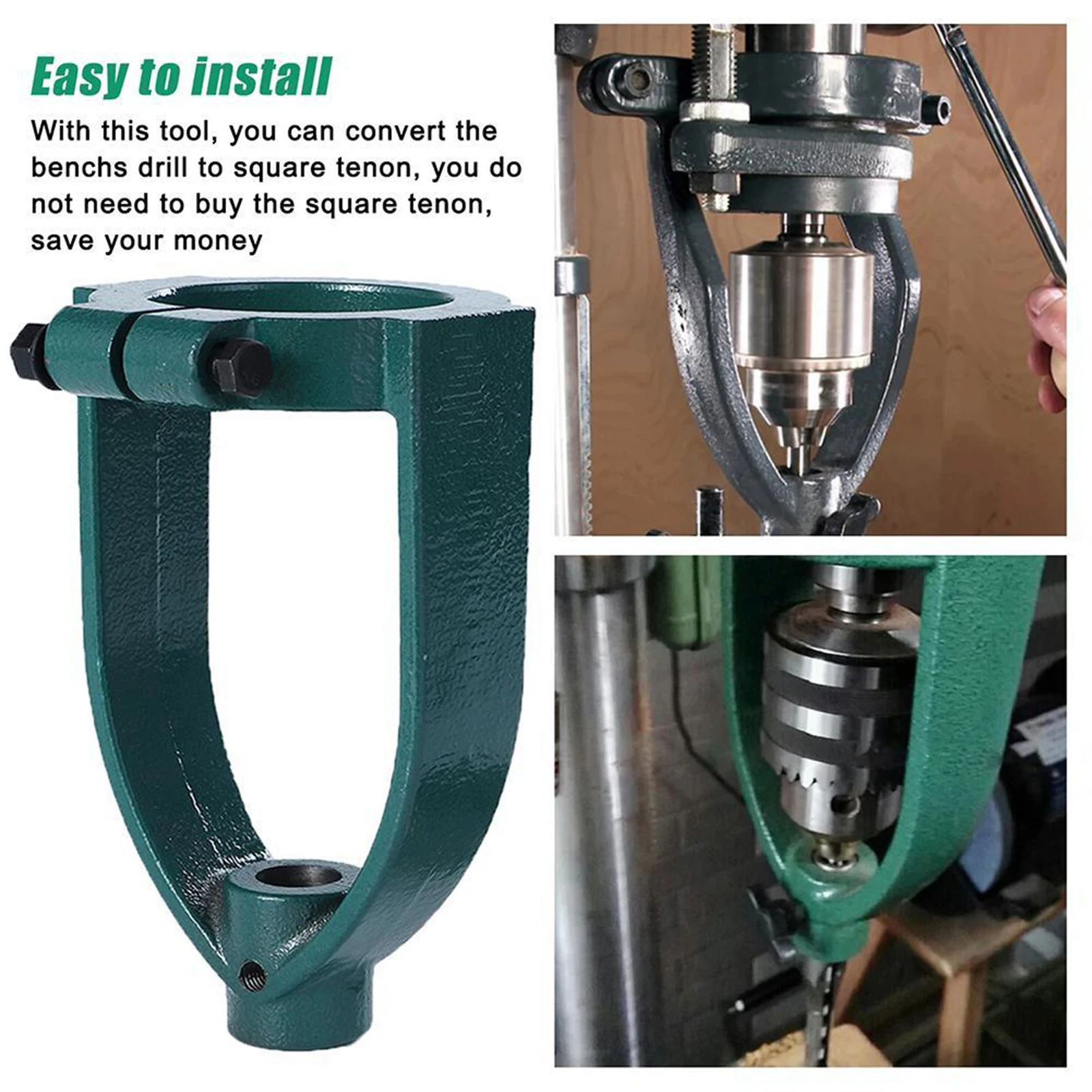 Square Tenon Converter for Furniture Bench Drill Square Hole Woodworking
Square Tenon Converter for Furniture Bench Drill Square Hole Woodworking