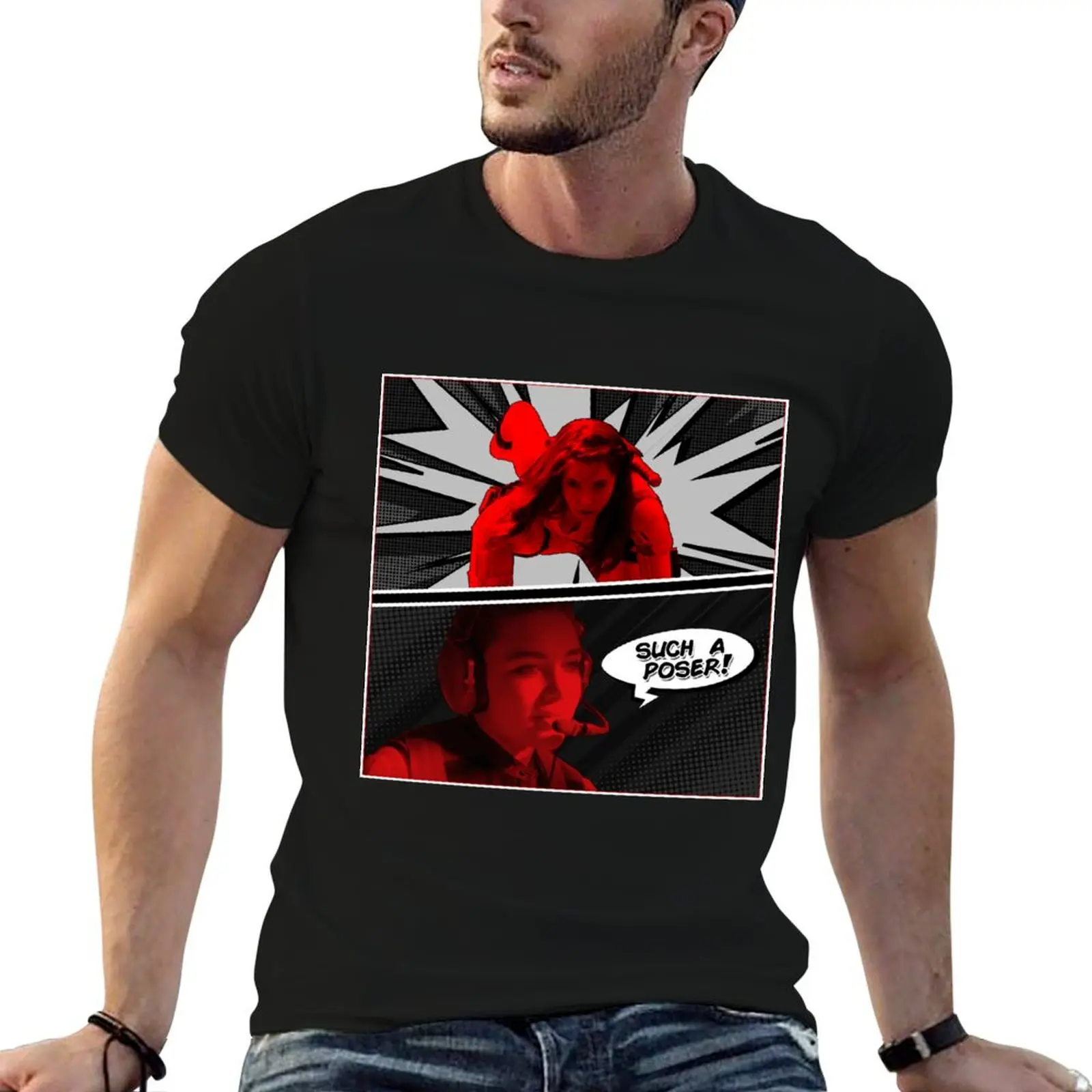 Black Widow's Such a poser! Comic Strip T-Shirt man t shirt cotton high quality T-Shirt
Black Widow's Such a poser! Comic Strip T-Shirt man t shirt cotton high quality T-Shirt