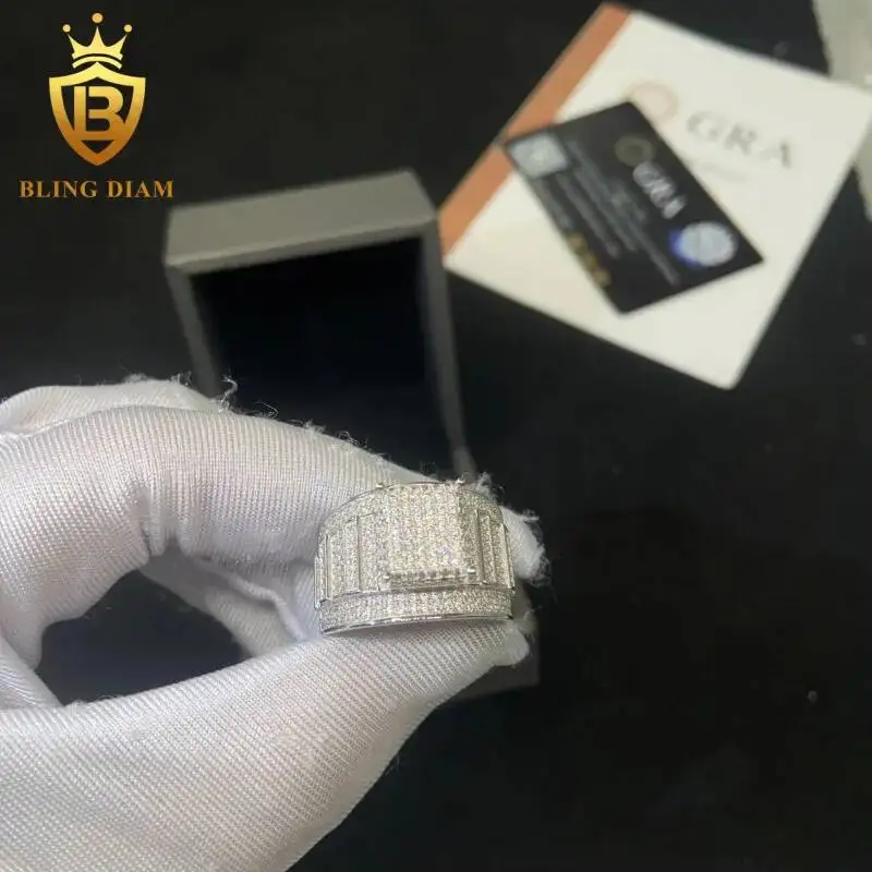925 Sterling Silver Moissanite Rings for Men Iced Out Moissanite Hip Hop Jewelry High Quality Diamond Pass Diamond Test in Stock
925 Sterling Silver Moissanite Rings for Men Iced Out Moissanite Hip Hop Jewelry High Quality Diamond Pass Diamond Test in Stock