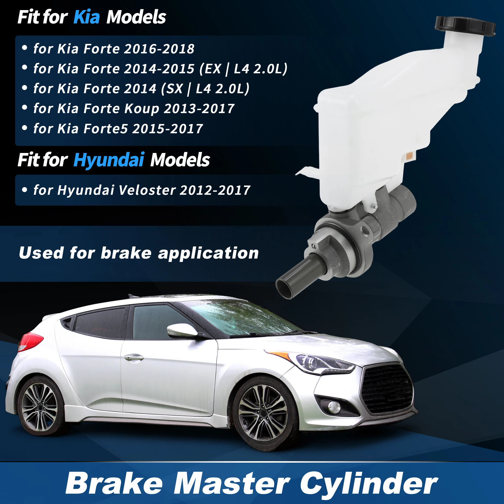 Главный тормозной цилиндр UXCELL с резервуаром для Hyundai Veloster 2012-2017 No M631028
Главный тормозной цилиндр UXCELL с резервуаром для Hyundai Veloster 2012-2017 No M631028