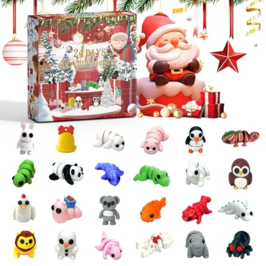 24 PCS 3D Printed Animals Collectible for Adult Teens, Christmas Countdown Calendar, Ornaments Decorations Gifts
24 PCS 3D Printed Animals Collectible for Adult Teens, Christmas Countdown Calendar, Ornaments Decorations Gifts