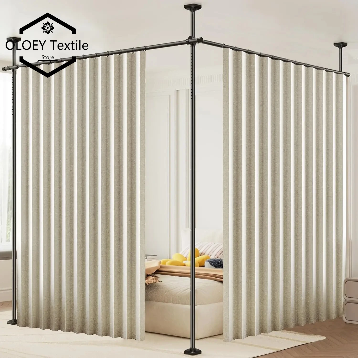 Ecofriendly Room Divider Curtains for Ceiling Mount Curtain Tracks Hook Proof Floor Light Filtering Energy Saving Drapes
Ecofriendly Room Divider Curtains for Ceiling Mount Curtain Tracks Hook Proof Floor Light Filtering Energy Saving Drapes
