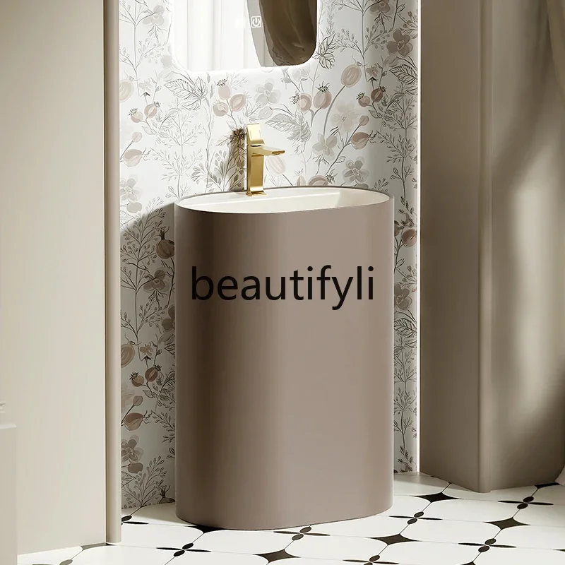 ss25 European retro column basin household bathroom floor washbasin arc integrated ceramic
ss25 European retro column basin household bathroom floor washbasin arc integrated ceramic