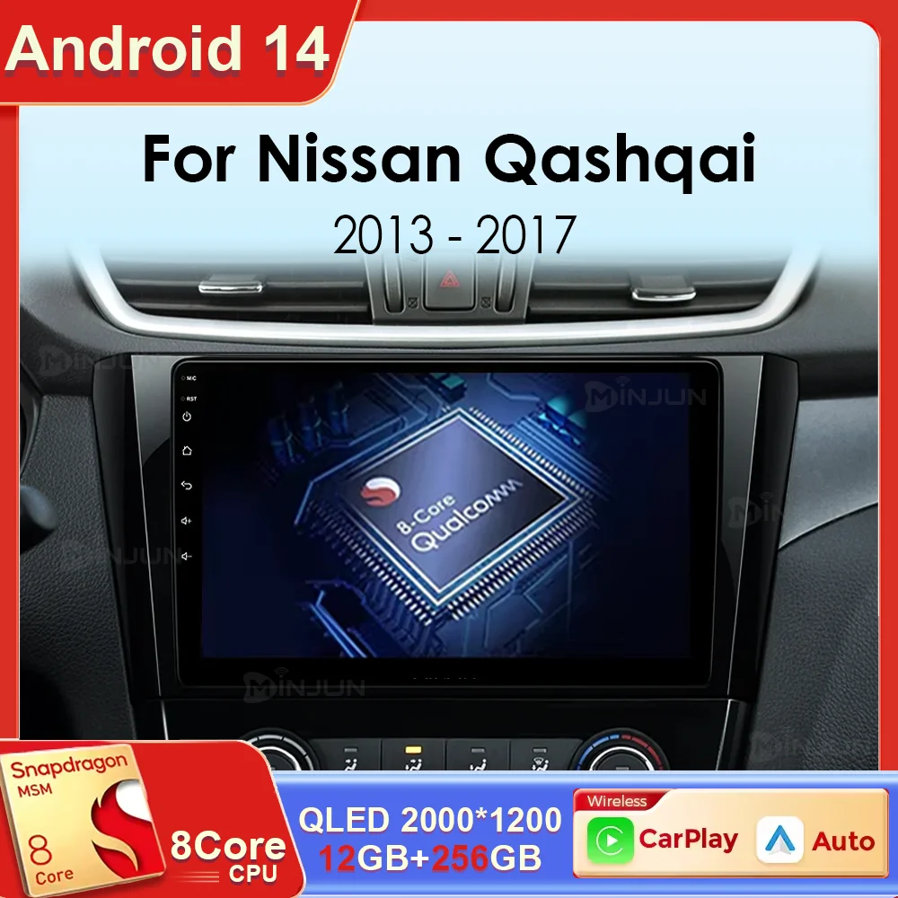 Wireless CarPlay&Auto Android 14 Radio For Nissan Qashqai J11 X-Trail 3 T32 2013-2017 Car Multimedia GPS Navigation Autoradio
Wireless CarPlay&Auto Android 14 Radio For Nissan Qashqai J11 X-Trail 3 T32 2013-2017 Car Multimedia GPS Navigation Autoradio