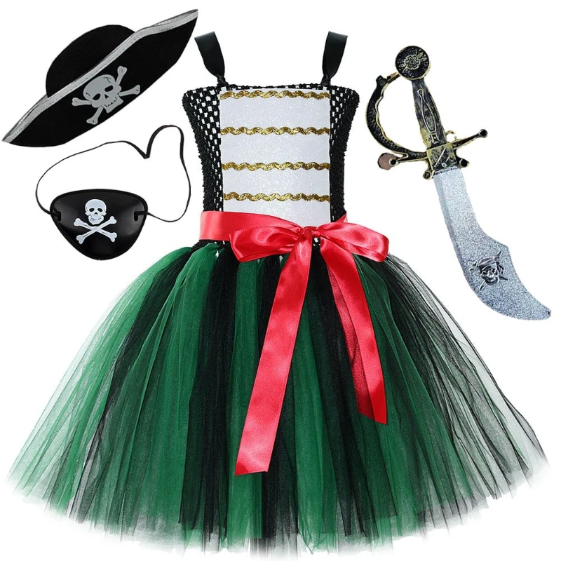 Kids Pirate Tutu Dress Costume Girls Halloween Pirates Captain Dress Up Clothes Girl Fancy Carnival Theme Party Dresses with Hat
Kids Pirate Tutu Dress Costume Girls Halloween Pirates Captain Dress Up Clothes Girl Fancy Carnival Theme Party Dresses with Hat