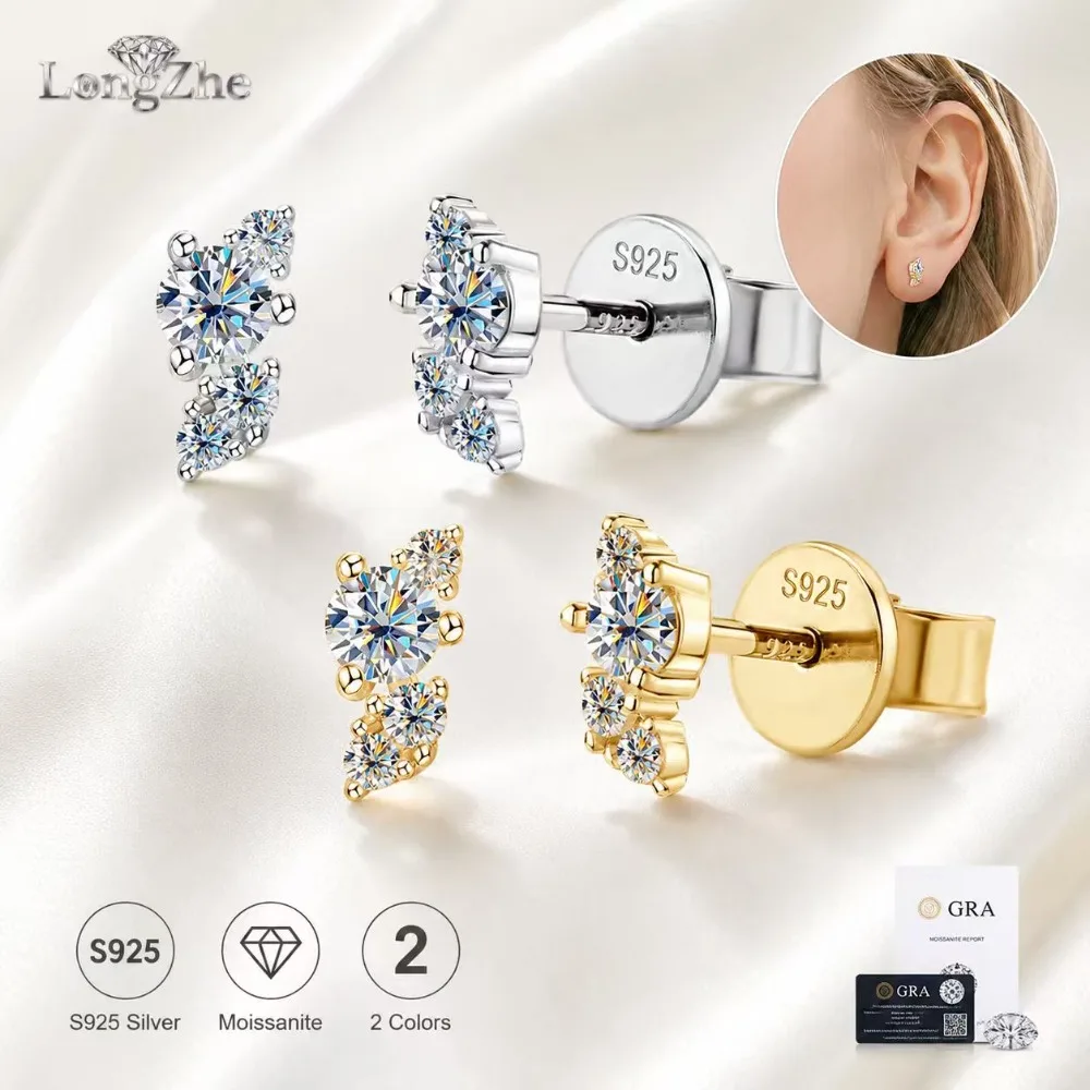 Moissanite Stud Earrings Women S925 Sterling Silver 0.09CT+0.09CT U Shape Gold White Sparkling Ear Jewelry Daily Gift Her
Moissanite Stud Earrings Women S925 Sterling Silver 0.09CT+0.09CT U Shape Gold White Sparkling Ear Jewelry Daily Gift Her