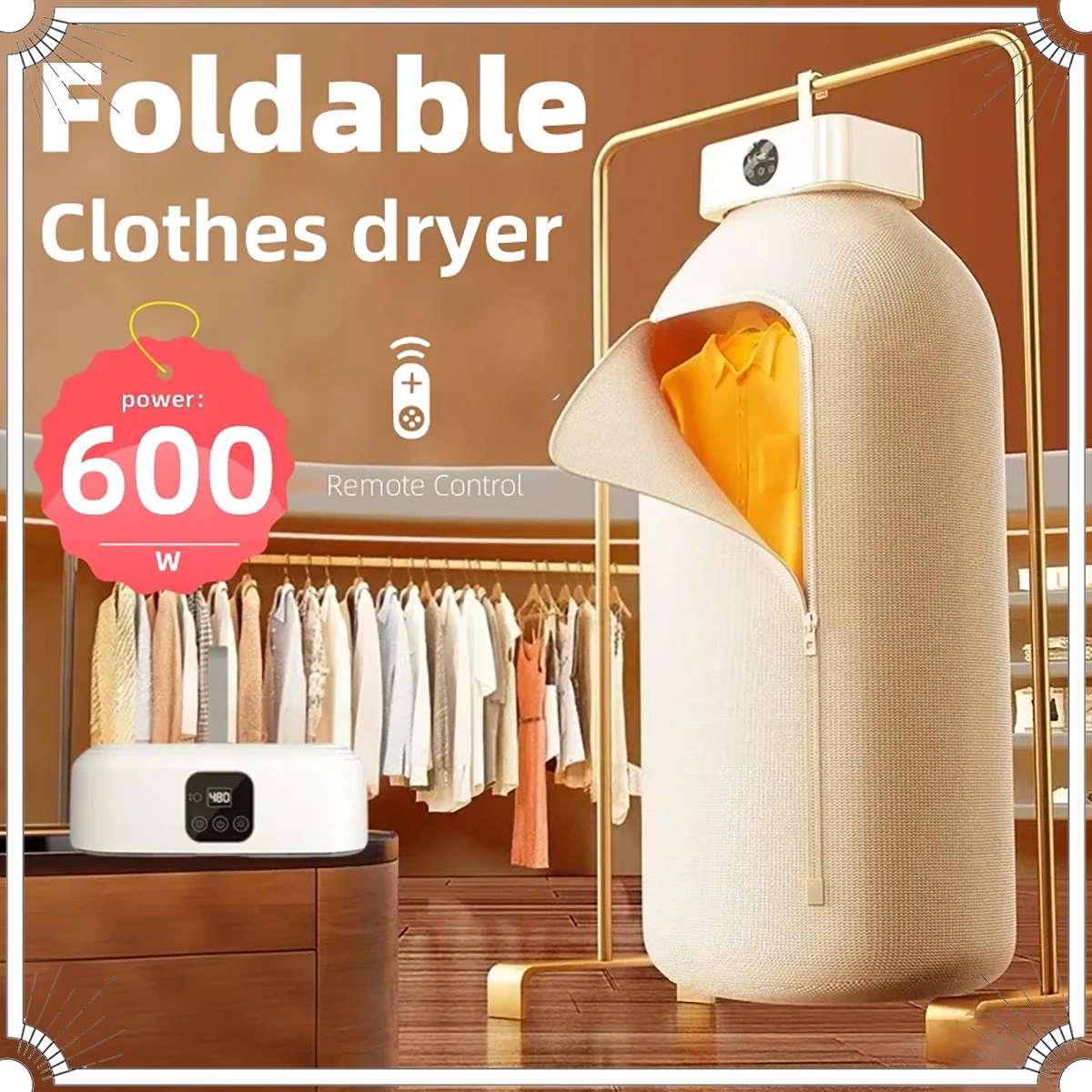 Foldable Mini Clothing Dryer Portable Electric Clothes Dryer Apartment Dryer Travel RVS with Dryer Bag and Time Set Travel Style
Foldable Mini Clothing Dryer Portable Electric Clothes Dryer Apartment Dryer Travel RVS with Dryer Bag and Time Set Travel Style