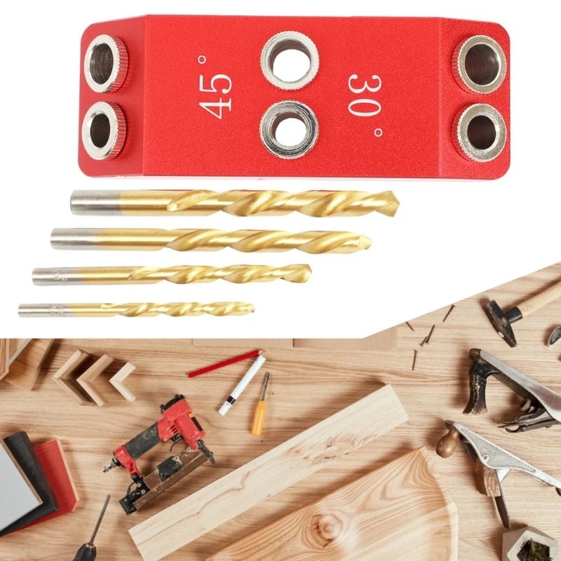 Drill Guide Jig 30 45 90 Degree for Drilling Angled and Straight Hole Drilling Template Block Cable Railing Lags Screw
Drill Guide Jig 30 45 90 Degree for Drilling Angled and Straight Hole Drilling Template Block Cable Railing Lags Screw