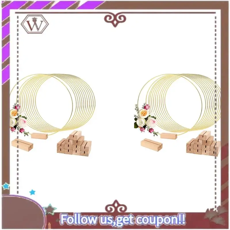 (New)-24Pcs Metal Floral Hoop Centerpiece With Base For Table,12 Inch For Crafts Dream Catcher Wreath DIY Centerpieces
(New)-24Pcs Metal Floral Hoop Centerpiece With Base For Table,12 Inch For Crafts Dream Catcher Wreath DIY Centerpieces