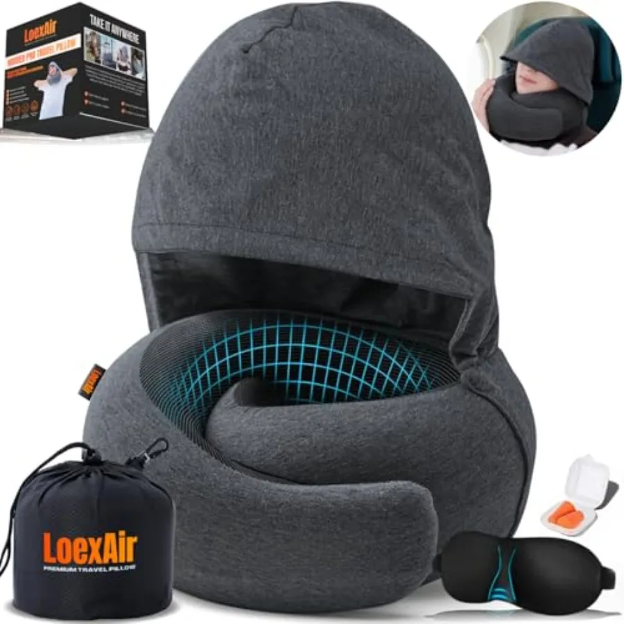 ™ Travel Pillow - Memory Foam Neck Support Pillow for Airplane, Flight - Super-Soft Pure Cotton Fabric, Maximum Privacy and Lig
™ Travel Pillow - Memory Foam Neck Support Pillow for Airplane, Flight - Super-Soft Pure Cotton Fabric, Maximum Privacy and Lig