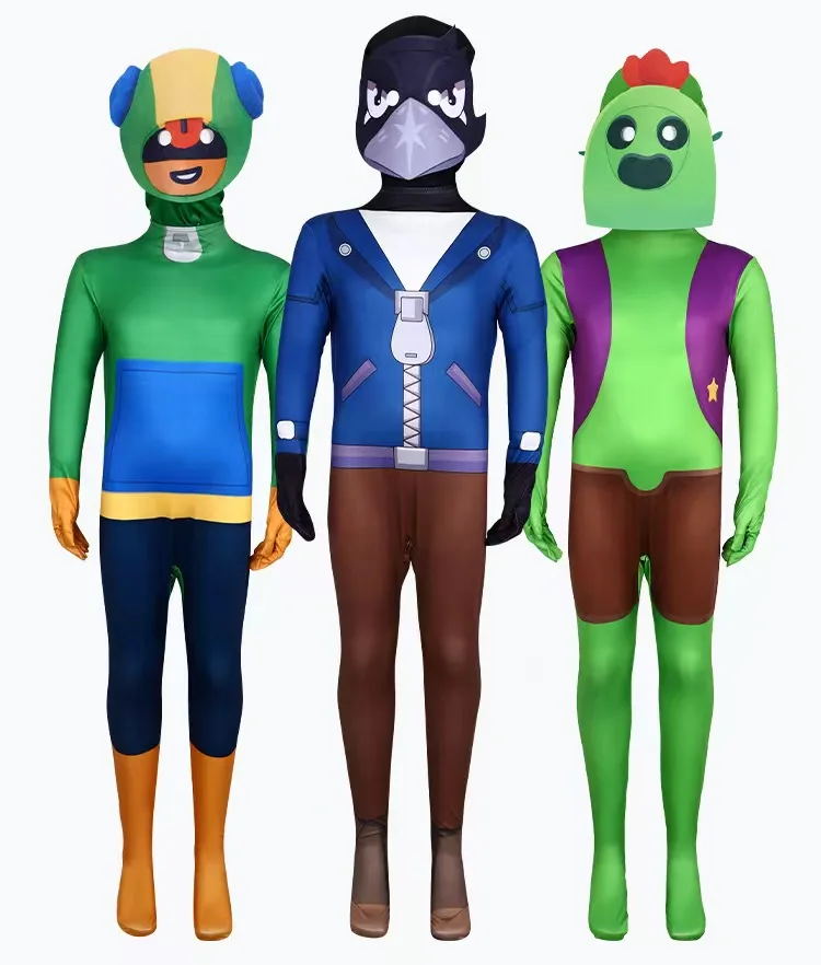 Brawl Star Game Costume Cosplay Green Bodysuit Full Set Headwear Role Play Outfit Children Jumpsuit Adults Unisex Halloween
Brawl Star Game Costume Cosplay Green Bodysuit Full Set Headwear Role Play Outfit Children Jumpsuit Adults Unisex Halloween