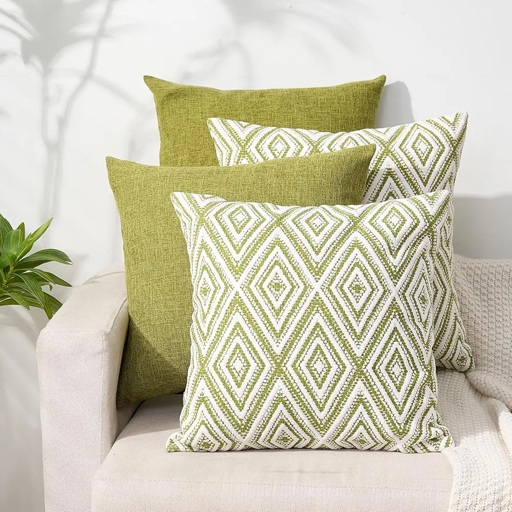 Decorative Throw Pillow Covers Set Of 4 Geometric Design Linen Cushion Cover For Couch Sofa Living Room, 20""X20"" Hes,
Decorative Throw Pillow Covers Set Of 4 Geometric Design Linen Cushion Cover For Couch Sofa Living Room, 20""X20"" Hes,