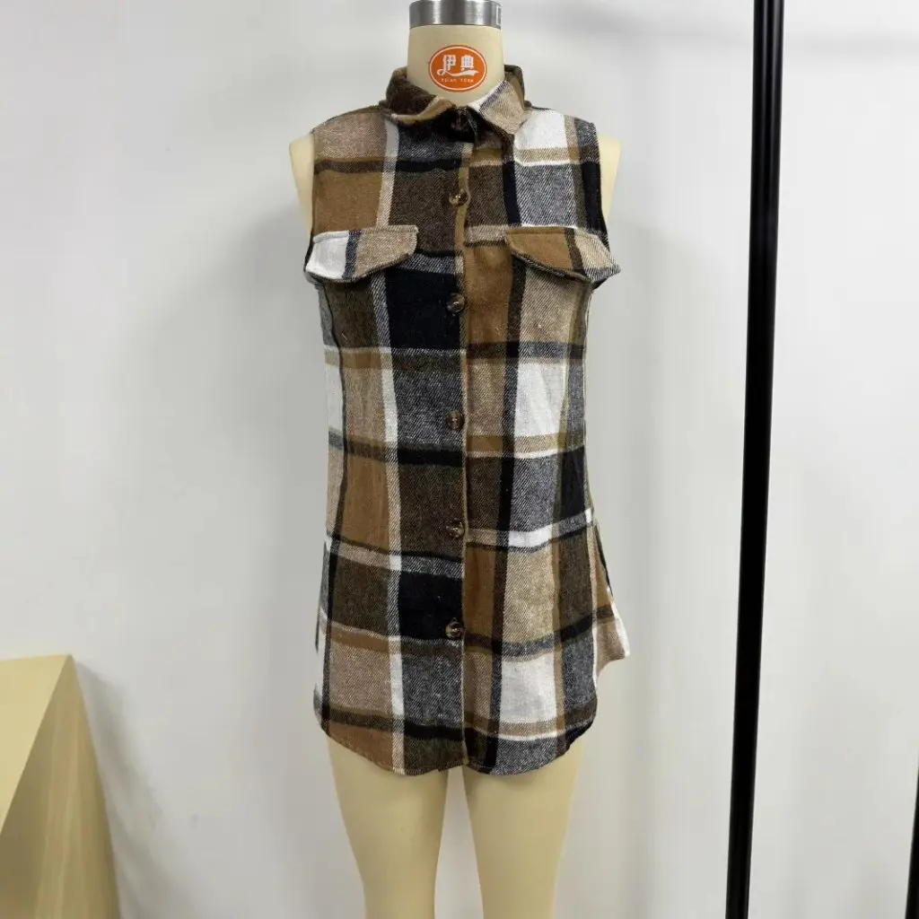 Women's Plaid Sleeveless Vest Autumn Winter Fashion Outerwear Loose Fit European American Style
Women's Plaid Sleeveless Vest Autumn Winter Fashion Outerwear Loose Fit European American Style