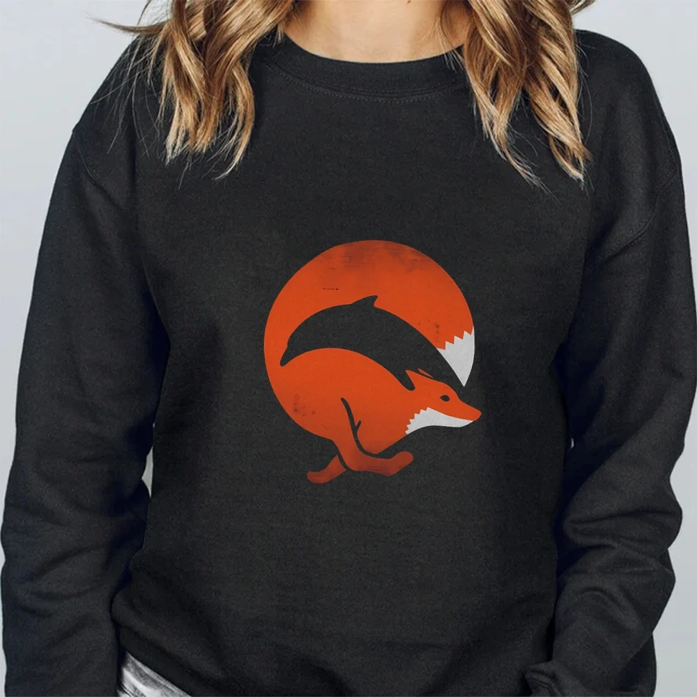 Осенний свитшот с изображением дельфина лисы, уникальный повседневный свободный топ с рисунком лисы, дельфина и луны, с длинными рукавами, уникальный удобный топ с изображением животных
Осенний свитшот с изображением дельфина лисы, уникальный повседневный свободный топ с рисунком лисы, дельфина и луны, с длинными рукавами, уникальный удобный топ с изображением животных