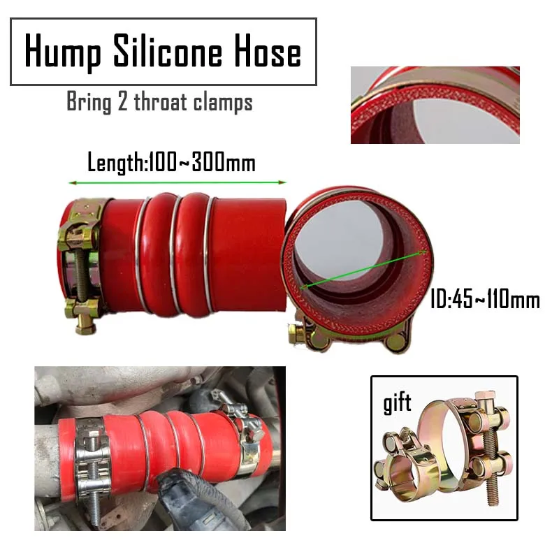 Corrugated Silicone Tube Intake Hose ID45-110mmStraight Silicone Hose engine intake outlet hose turbocharger connection pipe
Corrugated Silicone Tube Intake Hose ID45-110mmStraight Silicone Hose engine intake outlet hose turbocharger connection pipe
