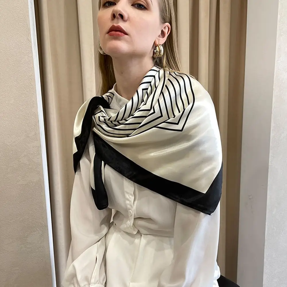 Headscarf Geometric Shape Collocation Clothing Accessories Striped Silk Scarf Korean Style Scarves Female Shawl Printed Scarf
Headscarf Geometric Shape Collocation Clothing Accessories Striped Silk Scarf Korean Style Scarves Female Shawl Printed Scarf