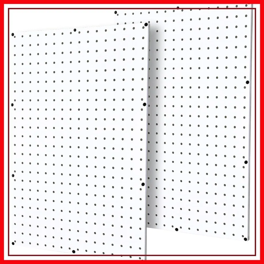 24x24 Plastic Pegboard Panels, 2 Pack, White, 1/4" Holes, 1" Centers
24x24 Plastic Pegboard Panels, 2 Pack, White, 1/4" Holes, 1" Centers
