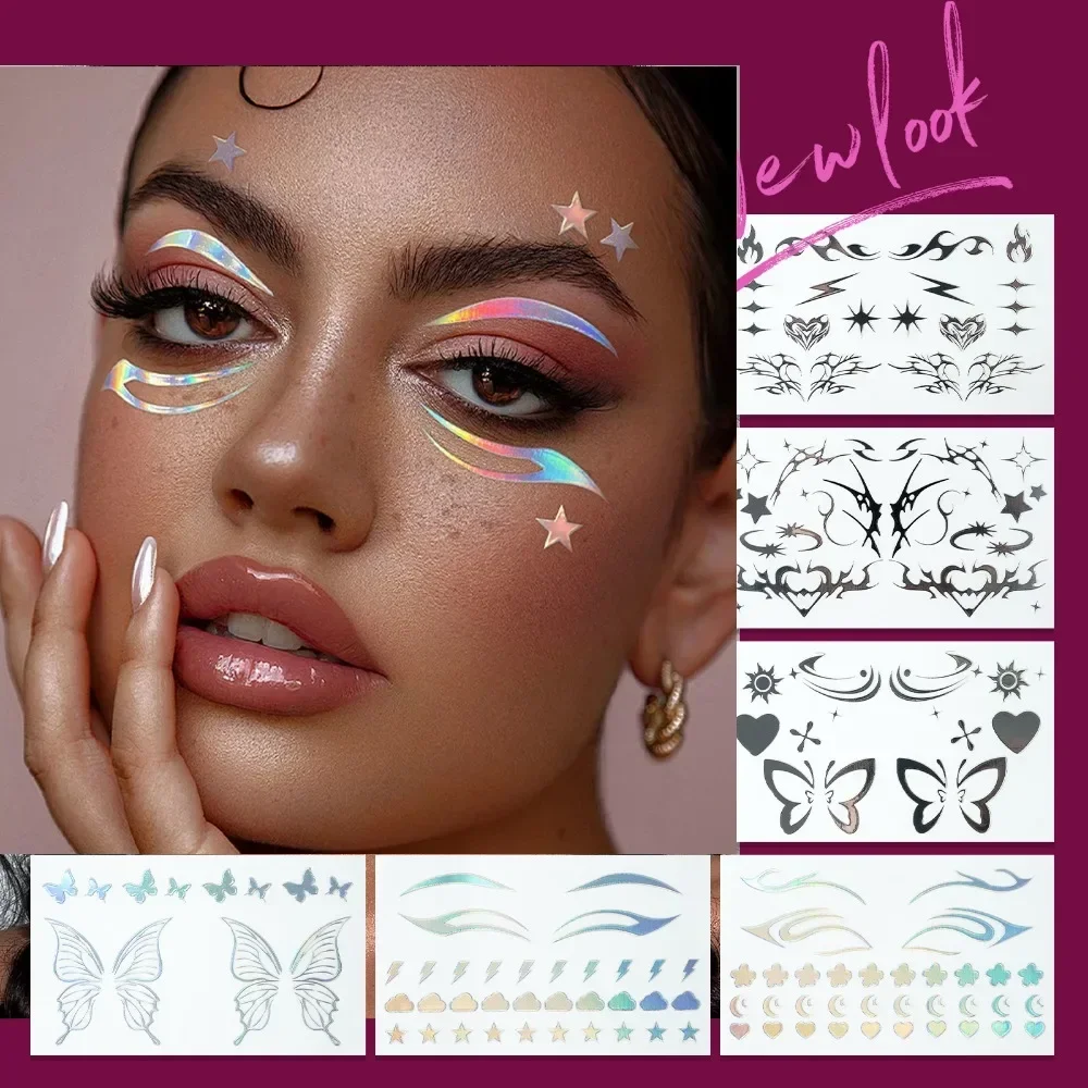 Face Sticker Eye Makeup Eyeliner 3D Rhinestone Tattoo Sticker Laser Silver Glitter Waterproof Festival DIY Jewelry Decorations
Face Sticker Eye Makeup Eyeliner 3D Rhinestone Tattoo Sticker Laser Silver Glitter Waterproof Festival DIY Jewelry Decorations